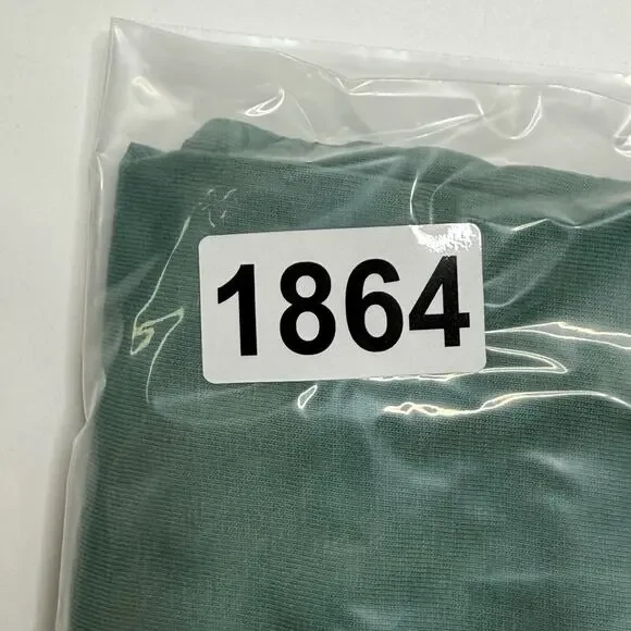 Pact Green Tie Dye T-Shirt Organic Cotton Cropped Short Sleeves Scoop Neck Sz M - Picture 8 of 8